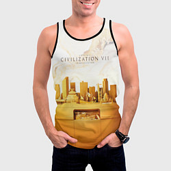 Майка-безрукавка мужская Civilization VII, цвет: 3D-черный — фото 2