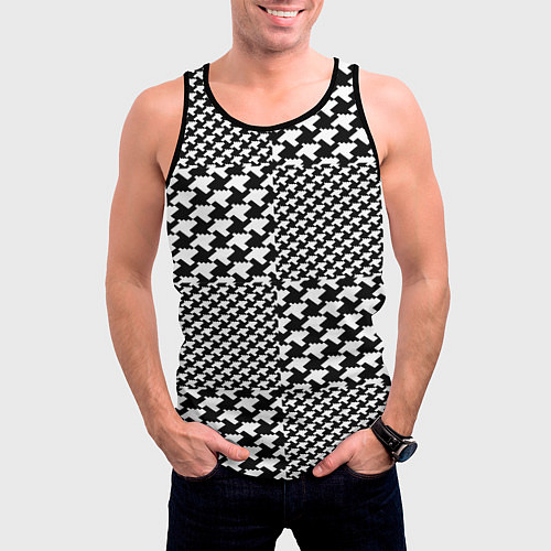 Мужская майка без рукавов Комбинация / 3D-Черный – фото 3