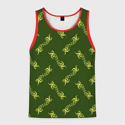 Майка-безрукавка мужская Винтажная роспись, цвет: 3D-красный