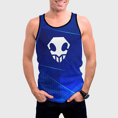 Мужская майка без рукавов Bleach blue poly / 3D-Черный – фото 3