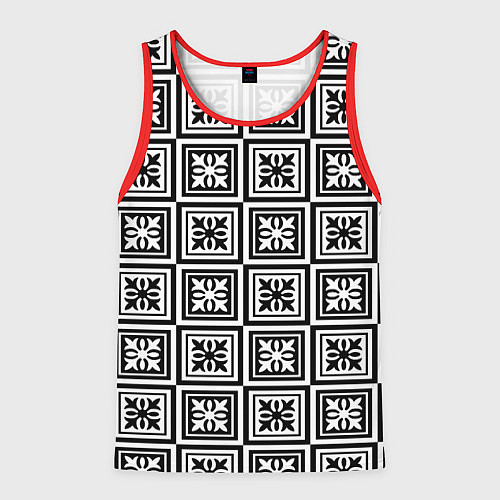 Мужская майка без рукавов Керамический декор / 3D-Красный – фото 1