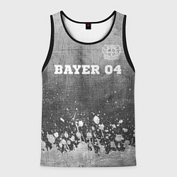 Майка-безрукавка мужская Bayer 04 - grey gradient посередине, цвет: 3D-черный