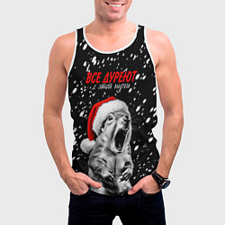 Майка-безрукавка мужская Все дуреют с этой пурги, цвет: 3D-белый — фото 2