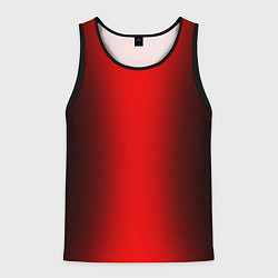 Майка-безрукавка мужская Чёрно-красный градиент по центру, цвет: 3D-черный