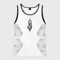 Майка-безрукавка мужская Slipknot white poly, цвет: 3D-черный
