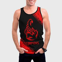 Майка-безрукавка мужская Scorpions - red gradient, цвет: 3D-черный — фото 2