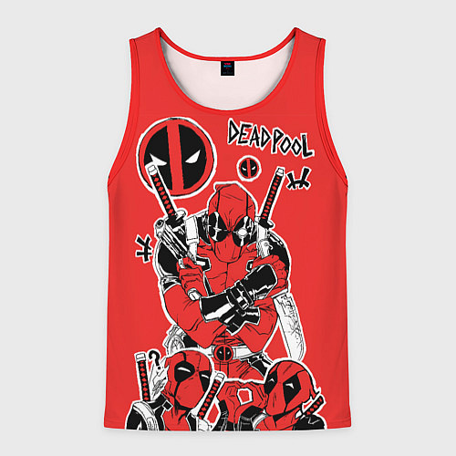 Мужская майка без рукавов Такой разный Дэдпул / 3D-Красный – фото 1