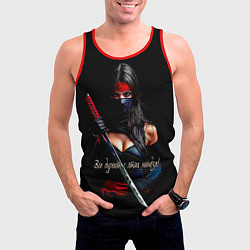 Майка-безрукавка мужская Все дуреют с этих ниндзя, цвет: 3D-красный — фото 2