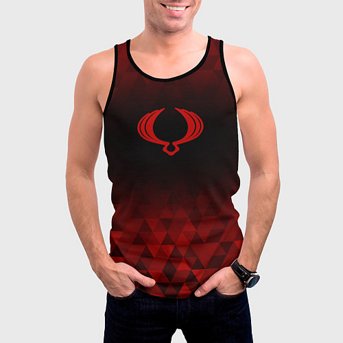 Мужская майка без рукавов SsangYong red poly / 3D-Черный – фото 3