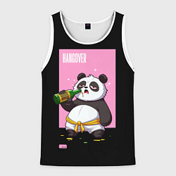 Майка-безрукавка мужская Rum and Panda, цвет: 3D-белый