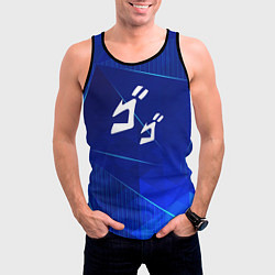 Майка-безрукавка мужская JoJo Bizarre Adventure blue poly, цвет: 3D-черный — фото 2