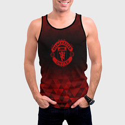 Майка-безрукавка мужская Manchester United red poly, цвет: 3D-черный — фото 2