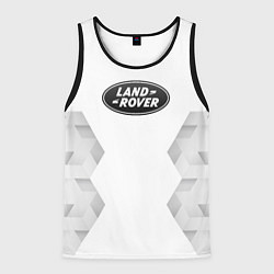 Майка-безрукавка мужская Land Rover white poly, цвет: 3D-черный