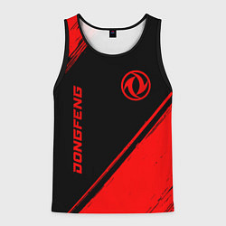 Майка-безрукавка мужская Dongfeng - red gradient вертикально, цвет: 3D-черный