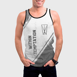Майка-безрукавка мужская Within Temptation - white gradient вертикально, цвет: 3D-черный — фото 2