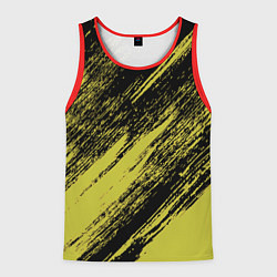 Майка-безрукавка мужская The color is black and yellow, цвет: 3D-красный