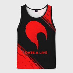 Майка-безрукавка мужская Date A Live - red gradient, цвет: 3D-черный