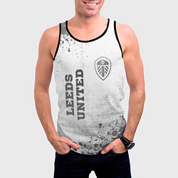 Майка-безрукавка мужская Leeds United - white gradient вертикально, цвет: 3D-черный — фото 2