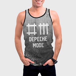 Майка-безрукавка мужская Depeche Mode - grey gradient, цвет: 3D-черный — фото 2