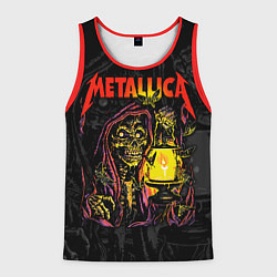 Майка-безрукавка мужская Metallica - skeleton with a lantern, цвет: 3D-красный