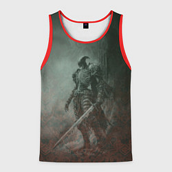 Майка-безрукавка мужская Элитный воин-скелет, цвет: 3D-красный