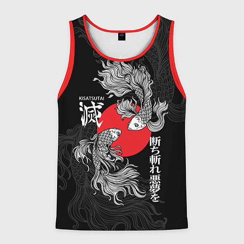 Мужская майка без рукавов Бойцовые петушки истребители демонов / 3D-Красный – фото 1
