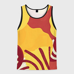 Майка-безрукавка мужская Жаркий африканский паттерн, цвет: 3D-черный