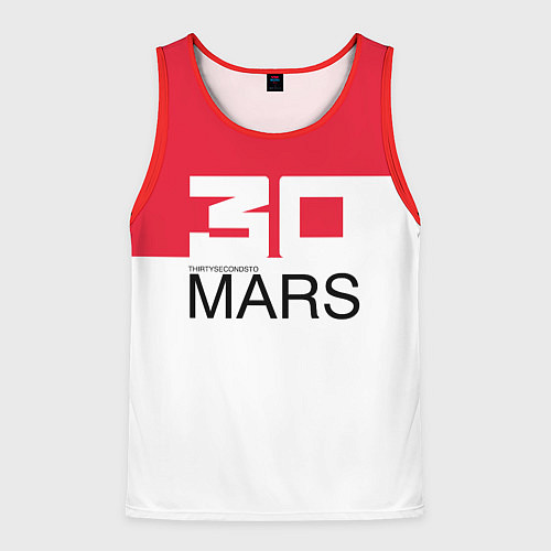 Мужская майка без рукавов 30 Seconds to Mars poster / 3D-Красный – фото 1
