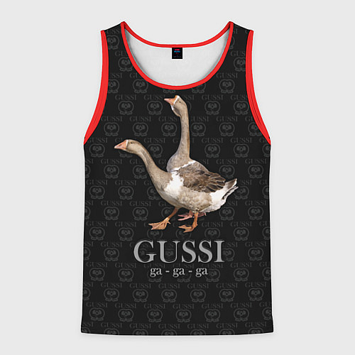 Мужская майка без рукавов Гуси га-га-га / 3D-Красный – фото 1