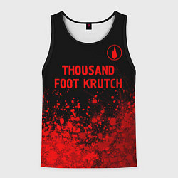 Майка-безрукавка мужская Thousand Foot Krutch - red gradient посередине, цвет: 3D-черный
