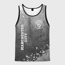 Мужская майка без рукавов Manchester City - grey gradient вертикально