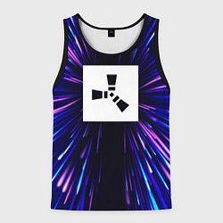 Майка-безрукавка мужская Rust neon energy, цвет: 3D-черный