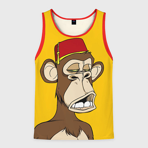 Мужская майка без рукавов NFT ape monkey / 3D-Красный – фото 1