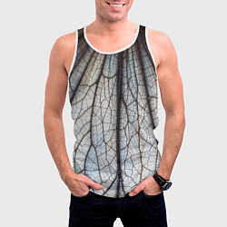Майка-безрукавка мужская Прожилки растения, цвет: 3D-белый — фото 2