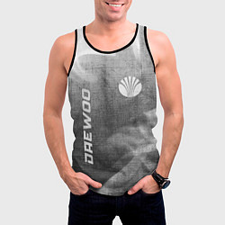 Майка-безрукавка мужская Daewoo - grey gradient вертикально, цвет: 3D-черный — фото 2