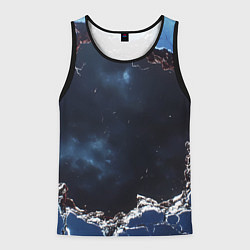 Майка-безрукавка мужская Объемная дыра в стене текстура, цвет: 3D-черный