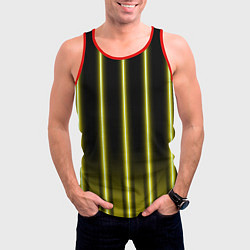 Майка-безрукавка мужская Neon yellow, цвет: 3D-красный — фото 2