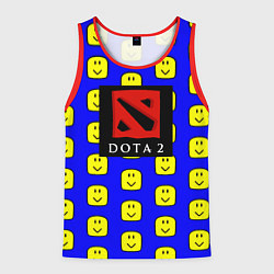Майка-безрукавка мужская Dota smile pattern, цвет: 3D-красный