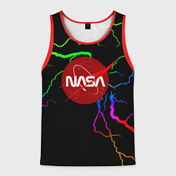 Майка-безрукавка мужская НАСА молнии градиент, цвет: 3D-красный