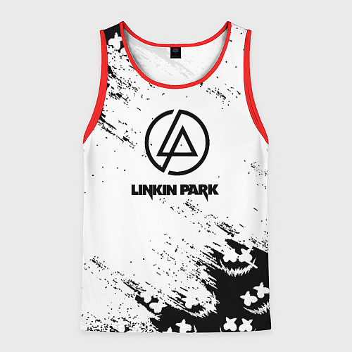 Мужская майка без рукавов Marshmello x Linkin park / 3D-Красный – фото 1
