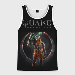 Майка-безрукавка мужская Quake champions - Visor, цвет: 3D-белый