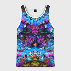 Майка-безрукавка мужская Абстракция стекло узор, цвет: 3D-белый