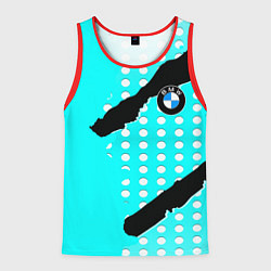 Майка-безрукавка мужская BMW sport краски, цвет: 3D-красный
