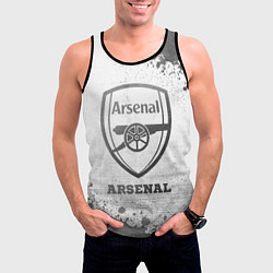 Майка-безрукавка мужская Arsenal - white gradient, цвет: 3D-черный — фото 2
