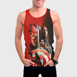 Майка-безрукавка мужская Капитан Америка Новый мир, цвет: 3D-красный — фото 2