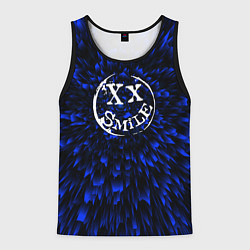 Майка-безрукавка мужская Avril Lavigne blue energy, цвет: 3D-черный