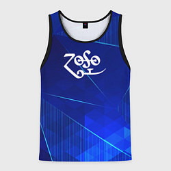 Майка-безрукавка мужская Led Zeppelin blue poly, цвет: 3D-черный