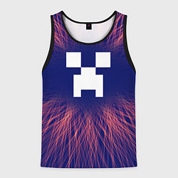 Майка-безрукавка мужская Minecraft red energy, цвет: 3D-черный