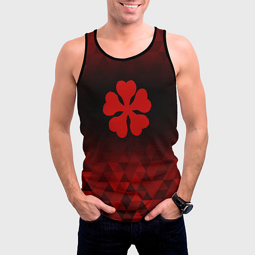 Мужская майка без рукавов Black Clover red poly / 3D-Черный – фото 3