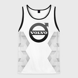 Майка-безрукавка мужская Volvo white poly, цвет: 3D-черный
